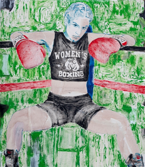 Fra udstillingen Feber UdenTitel06 160x140cm oil and acrylic on cancas